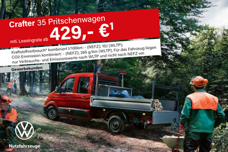 VW NFZ Crafter 35 Pritschenwagen Geschäftsleasing
