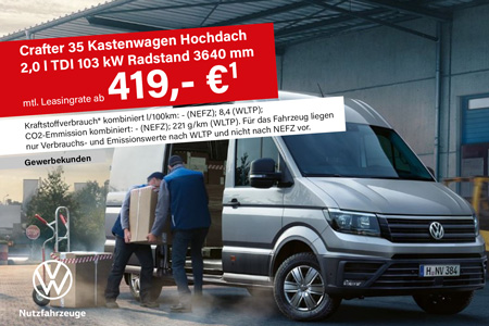 Crafter 35 Kastenwagen Hochdach 2,0 l TDI 103 kW Radstand 3640 mm
