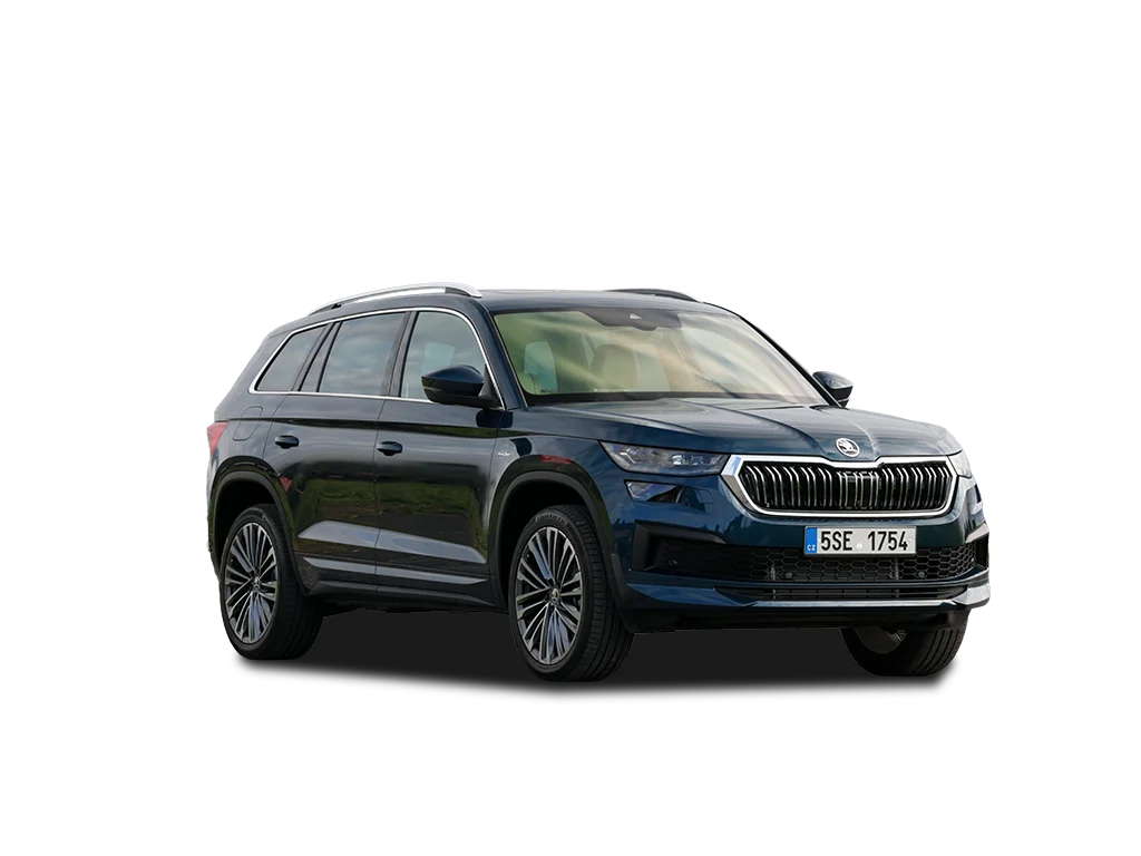 Kodiaq Selection freigestellt 1024x768 blaues Fahrzeug