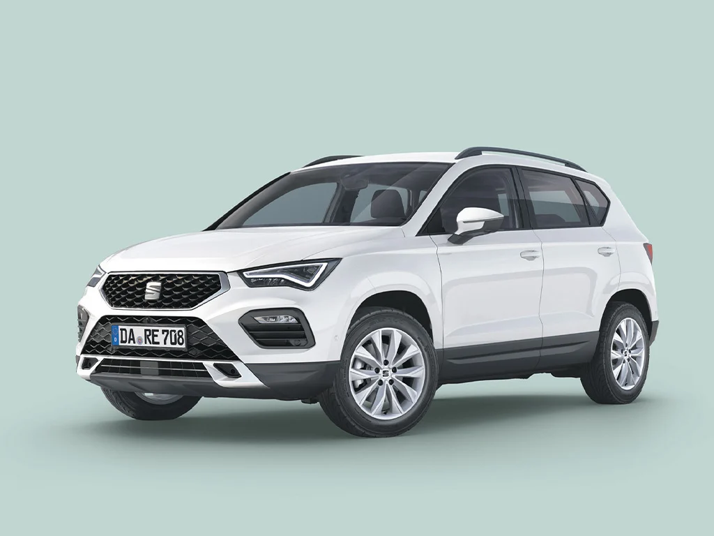 Seat Ateca Road 1024x768 weißes Fahrzeug